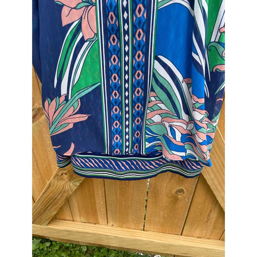 Anthropologie Maeve Layered Silk Laurel Scarf Silk Dress - Size L - Picture 4 of 9